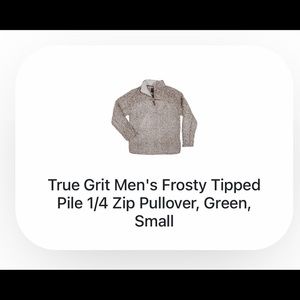 True Grit Men’s Frost Tipped Pile 1/4 Zip Pullover